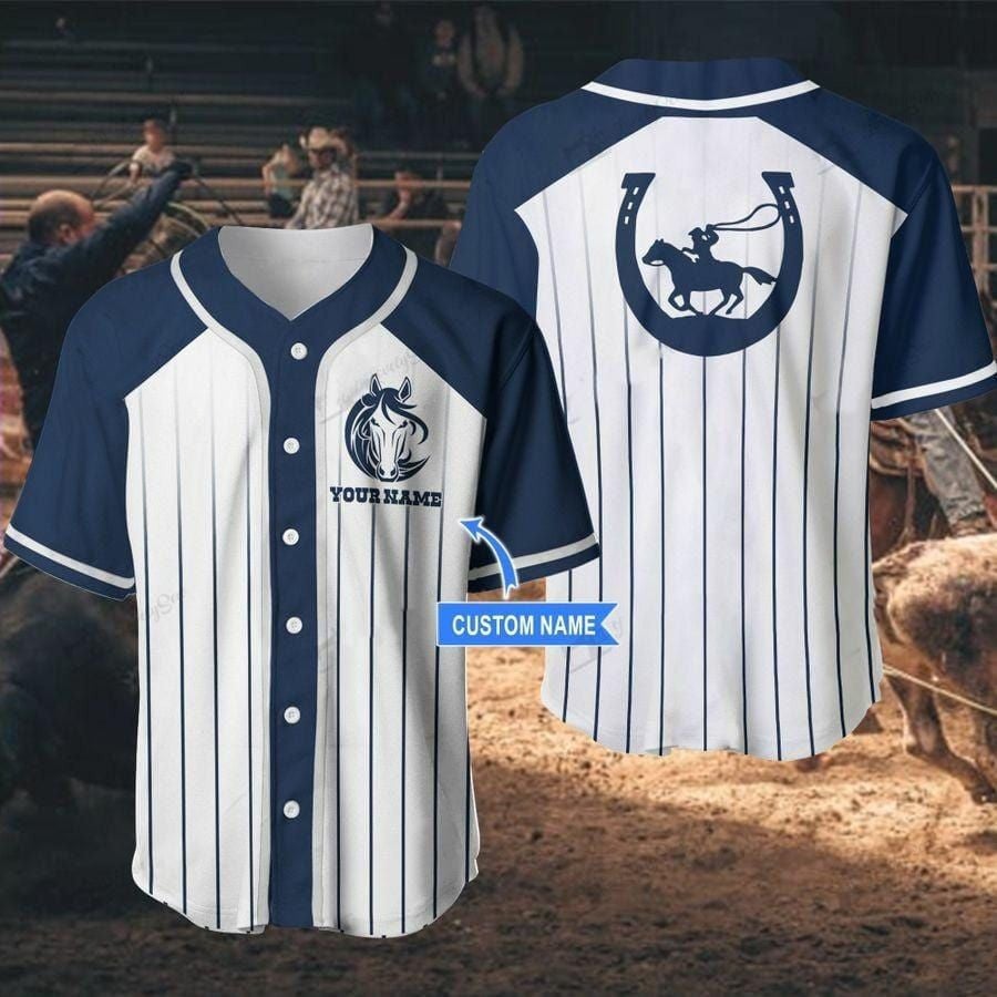 Cowboy USA FLag Custom Name Baseball Jersey Shirt S-5XL For Men