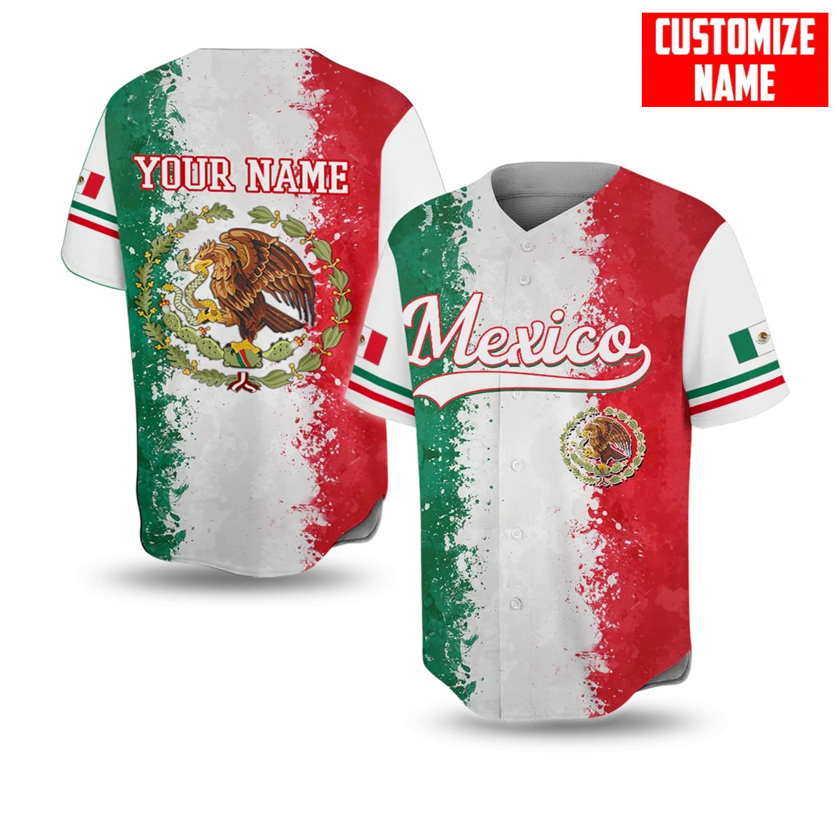 Personalized Mexico Baseball Jersey Mexico Jersey Shirt 