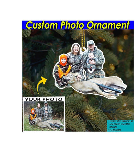 Bird Hunting - Personalized Photo Mica Ornament - Customized Your Photo Ornament - Christmas Gift For Hunting Lovers, Bird Hunters