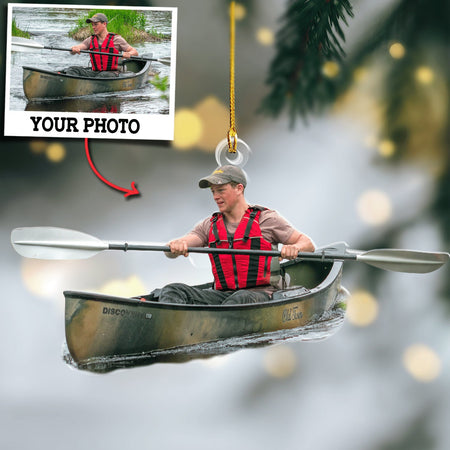 Personalized Double Kayaker Christmas Ornaments Gifts for Kayak Lovers