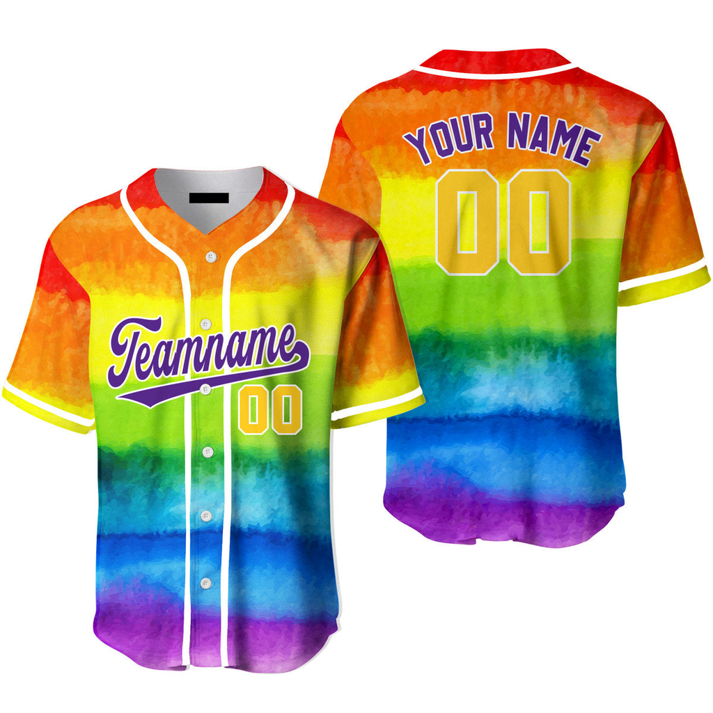 Custom White Red-Black Rainbow Colored Heart For Pride Month Love Is Love  LGBT Authentic Baseball Jersey Fast Shipping – FiitgCustom