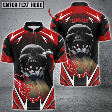 Flaming Skull Bowling Jersey