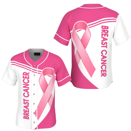 Custom Name And Number Pink Color Baseball Jersey For Breast Cancer Month