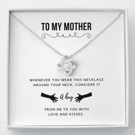 To My Mother Gift Love Knot Necklace Message Card Gift from Son to