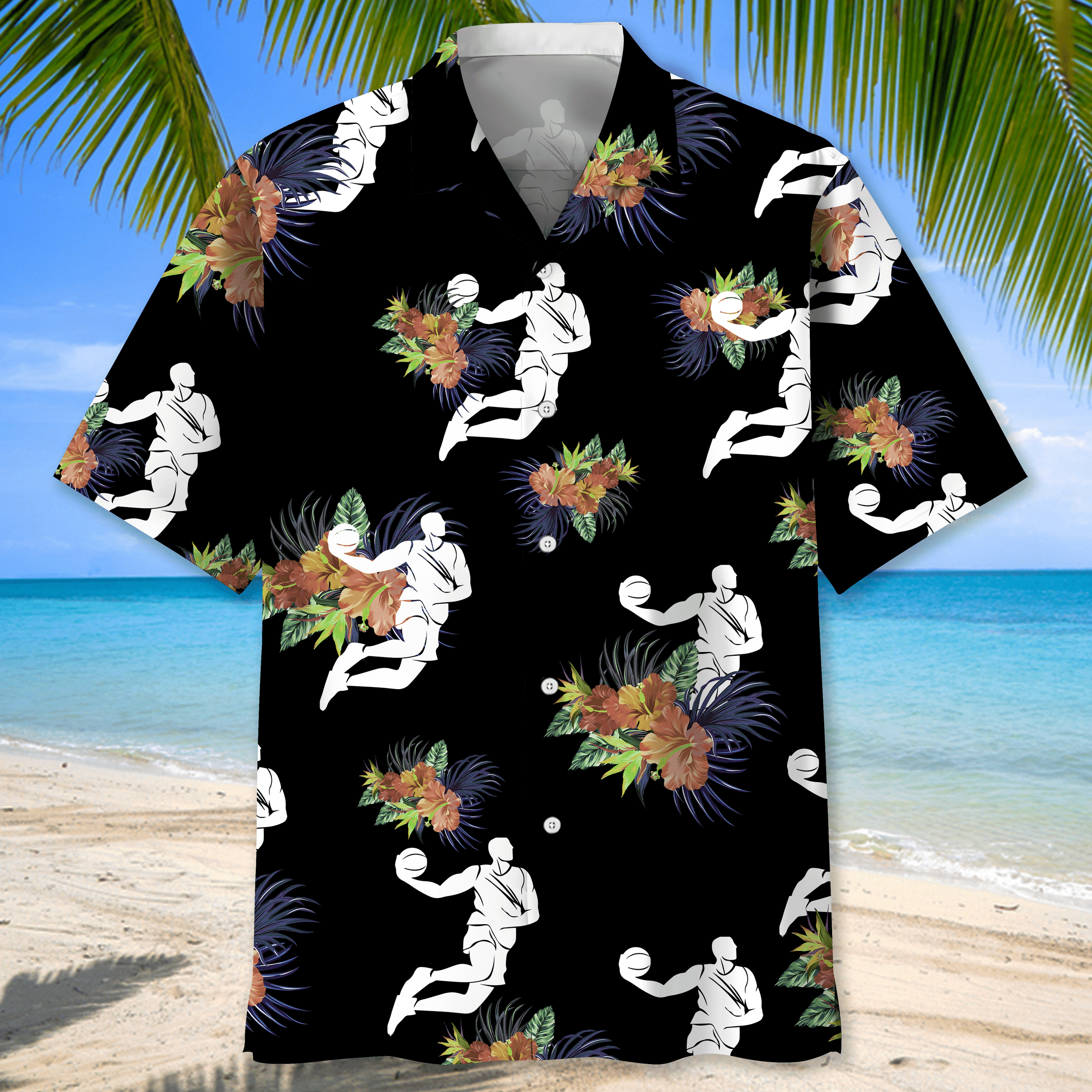 Tropical Basketball Hawaiian Shirt, Button Up Basketball Shirt For Men &  Women, Best Gift For Basketball Lover - Trendy Aloha