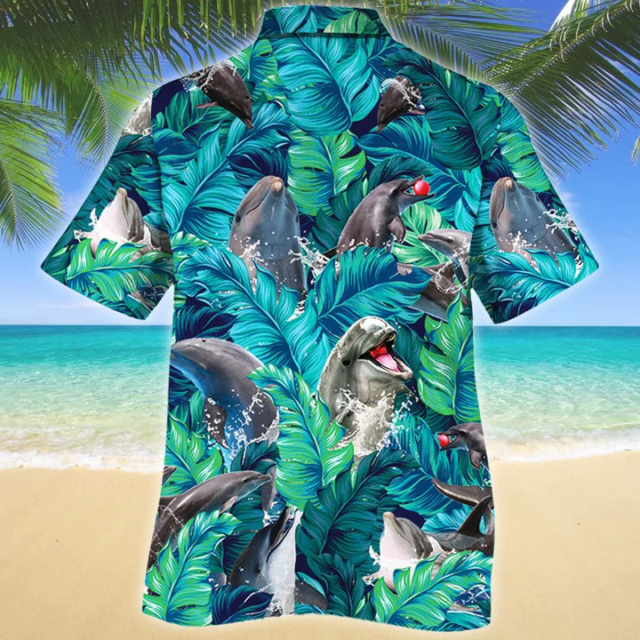 Dolphin In The Ocean Hawaiian Shirt, For Men & Women