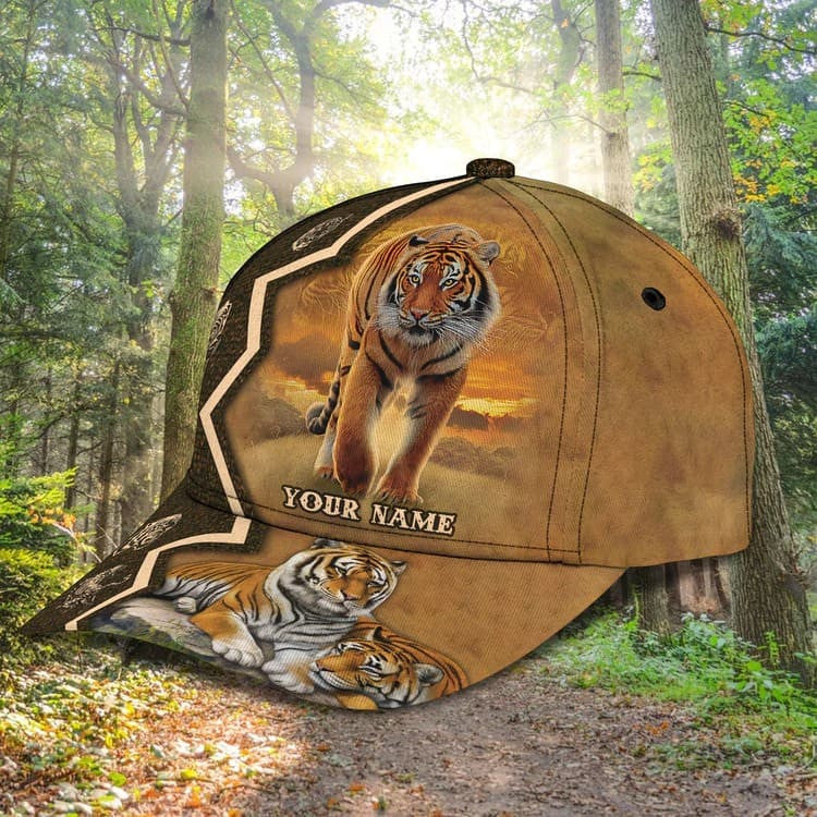 Personalized White Tiger 3D Baseball Cap for Boyfriend, Tiger Art Hat