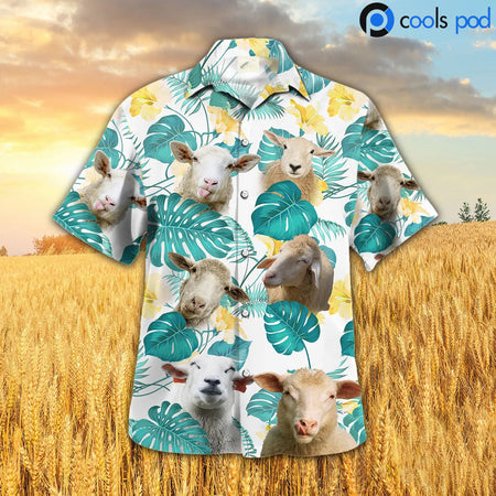 Goat Trendy Hawaiian Shirt, Farm Lover Hawaii Shirt For Men