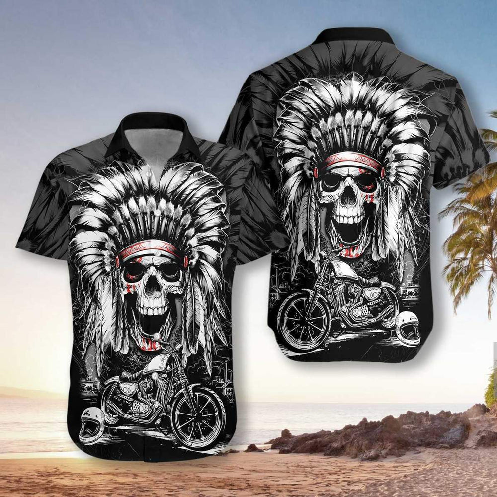 Skull Mexican Skull Black Style Hawaiian Shirt - Trendy Aloha - Trendy Aloha
