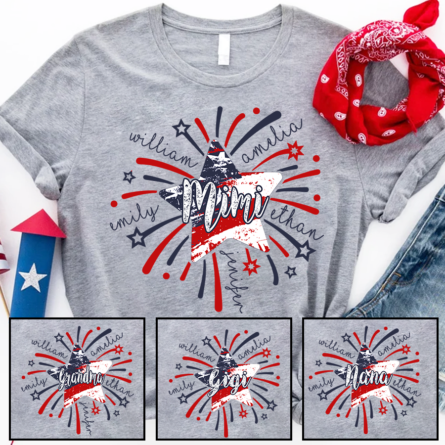 American Flag Firework Lightning Fire Skull Custom Name All Over