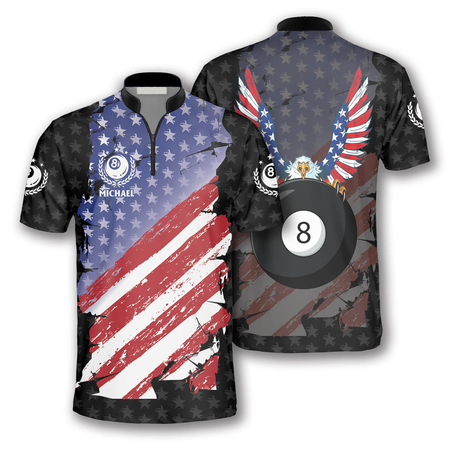 3D Eagle Billiard Polo Shirt