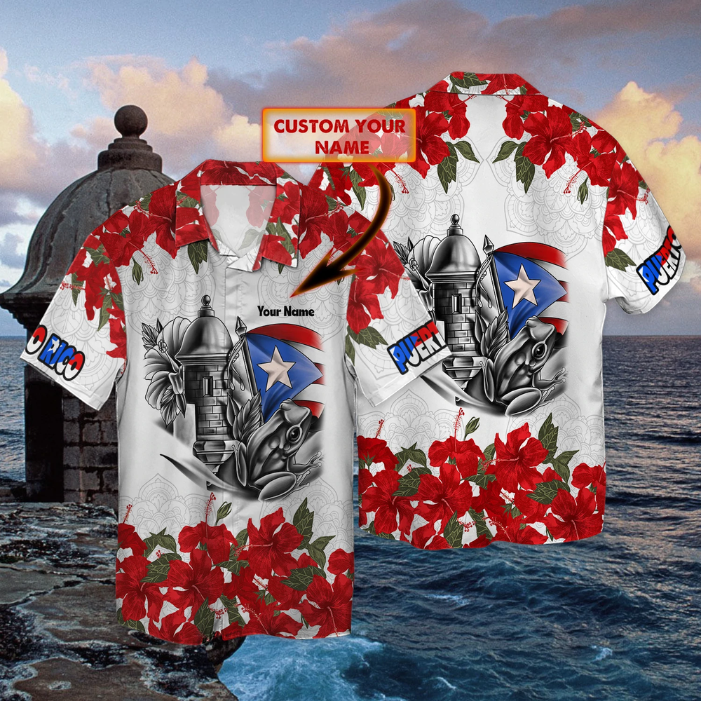 Boston Red Sox Tropical Floral Custom Name Aloha Hawaiian Shirt