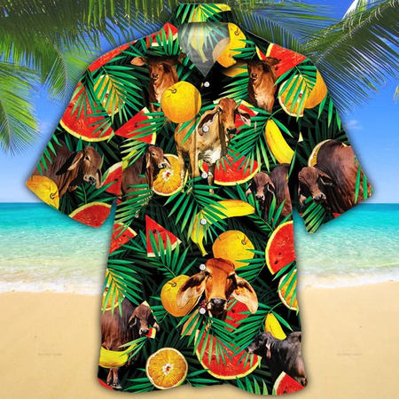 Flamingo Hawaiian Shirt Flamingo And Tropical Fruit Hawaiian Shirt