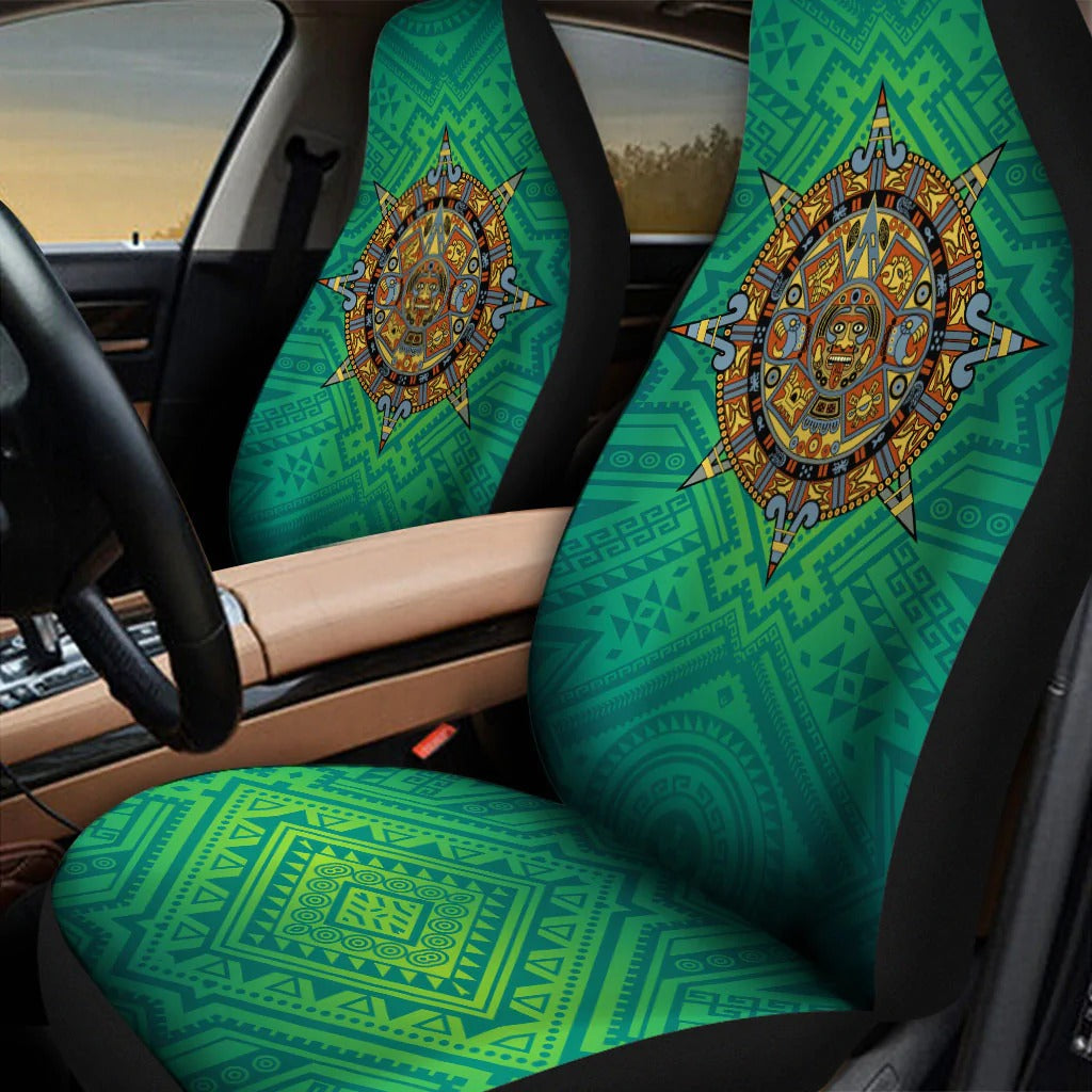 Auto Front Seat Cushion Aztec Print Car Seat Covers Front Seats