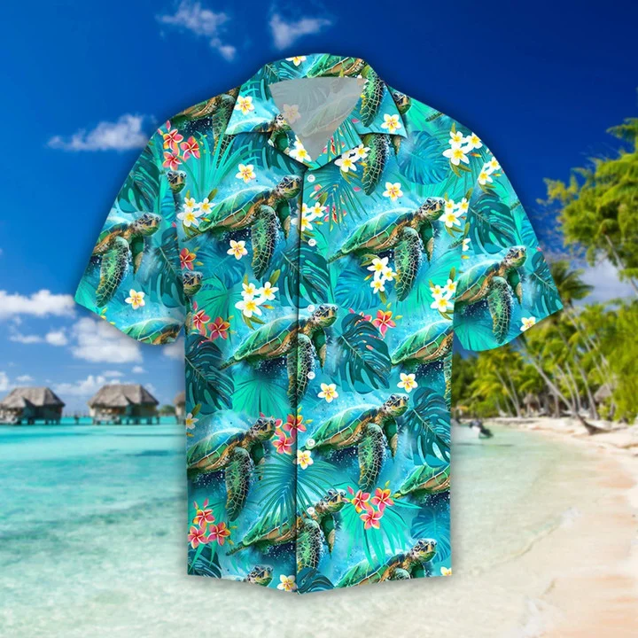 3D Sea Turtle Hawaii Shirt, Mens Hawaiian Aloha Beach Shirt, Trendy  Hawaiian Shirts For Men - Trendy Aloha