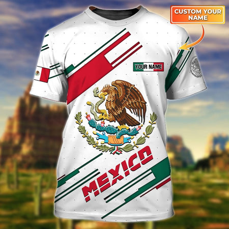  Customize Mexico Coat of Arms & Flag Unisex Adult Polo